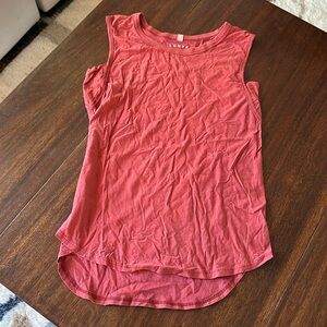 Lunya red cotton tank